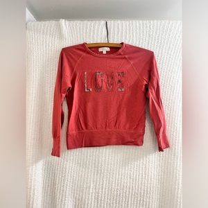 Chill Collective “LOVE” Long Sleeve Top.  Kids Size- S